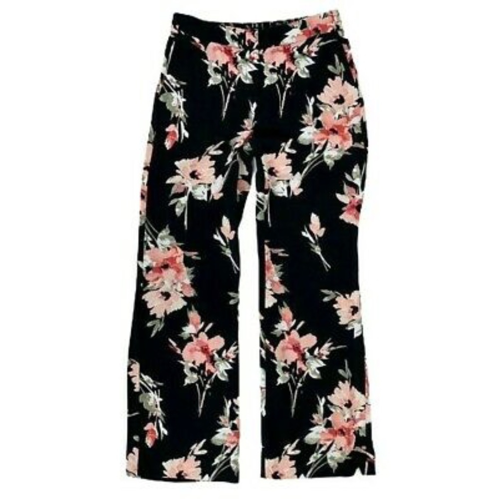 WHBM Wide Leg Floral pants size 6